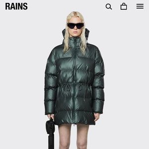 Rains Puffer W Jacket in Silver Pine